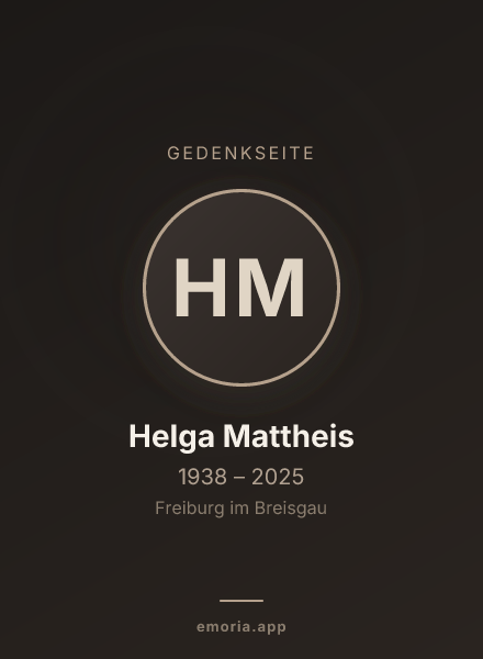 Gedenkportrait von Helga Mattheis