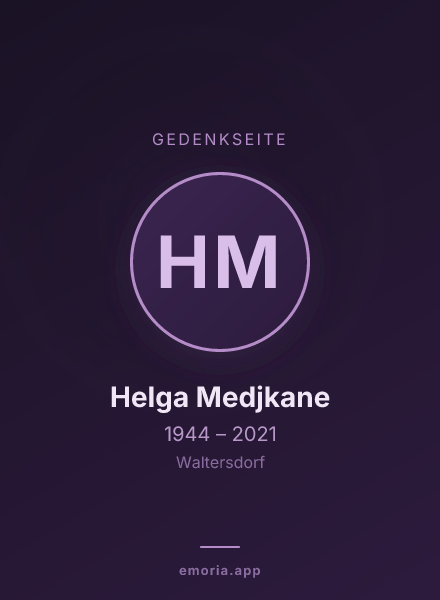 Gedenkportrait von Helga Medjkane