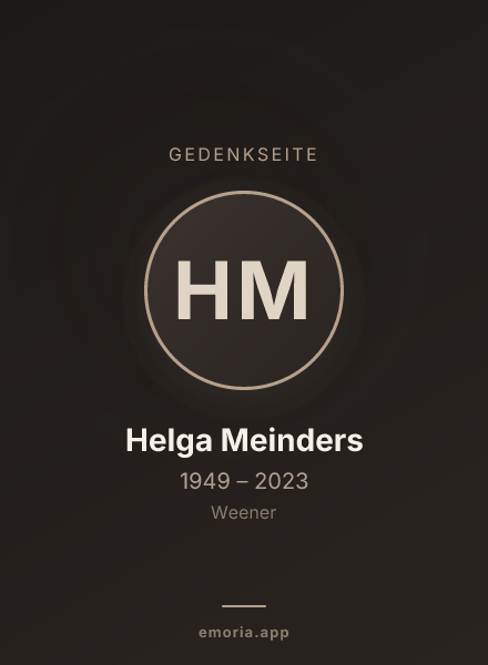 Gedenkportrait von Helga Meinders