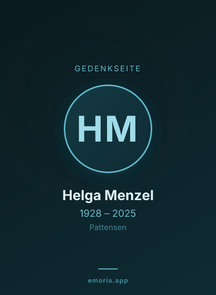Gedenkportrait von Helga Menzel