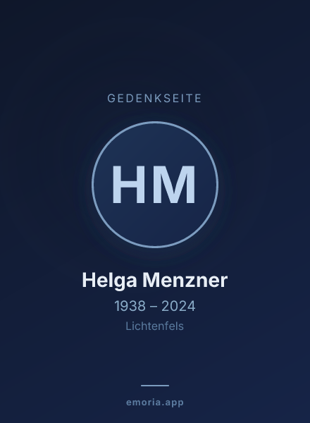 Gedenkportrait von Helga Menzner