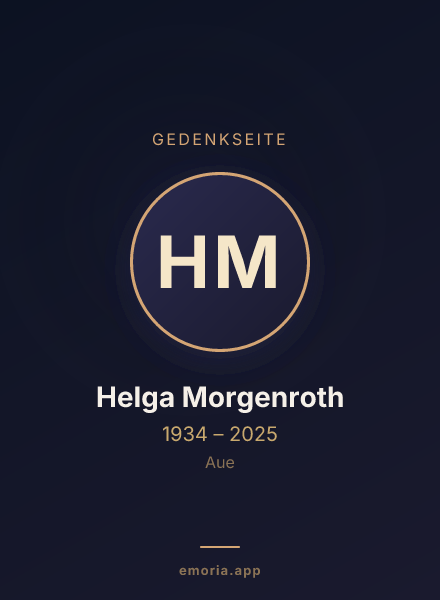 Gedenkportrait von Helga Morgenroth