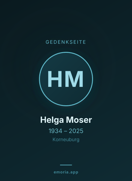 Gedenkportrait von Helga Moser