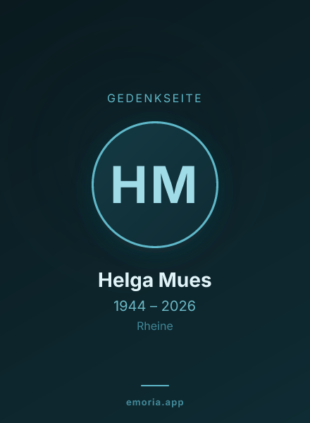 Gedenkportrait von Helga Mues