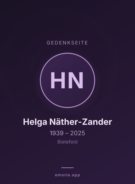 Gedenkportrait von Helga Näther-Zander