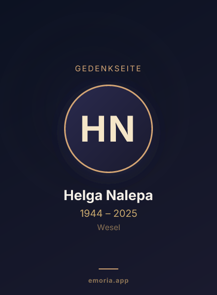 Gedenkportrait von Helga Nalepa