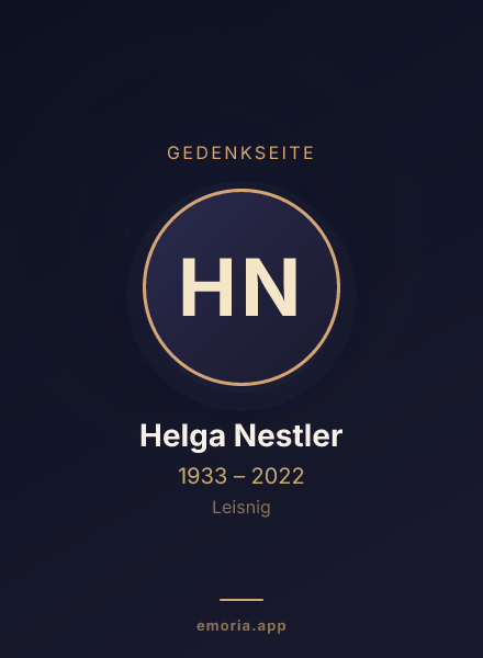Gedenkportrait von Helga Nestler