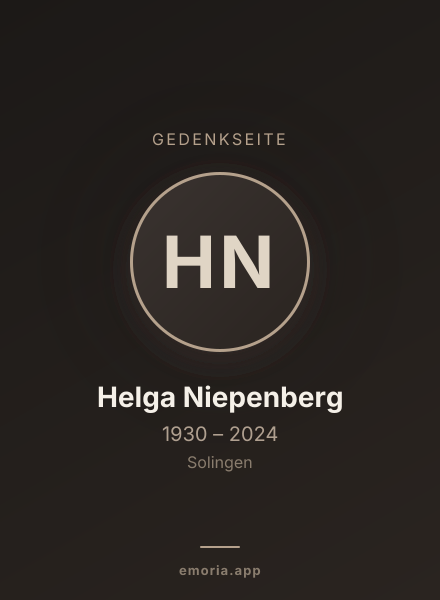 Gedenkportrait von Helga Niepenberg
