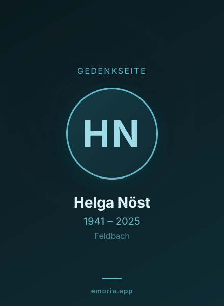 Gedenkportrait von Helga Nöst