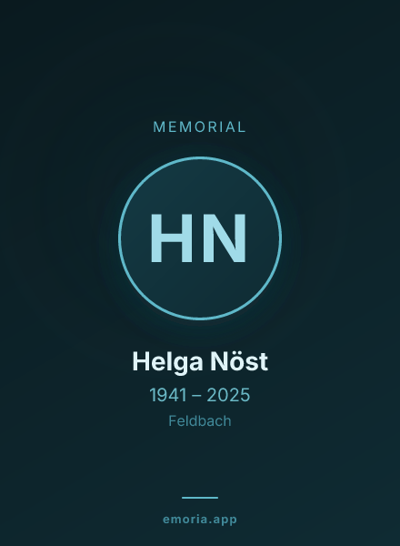 Memorial portrait of Helga Nöst