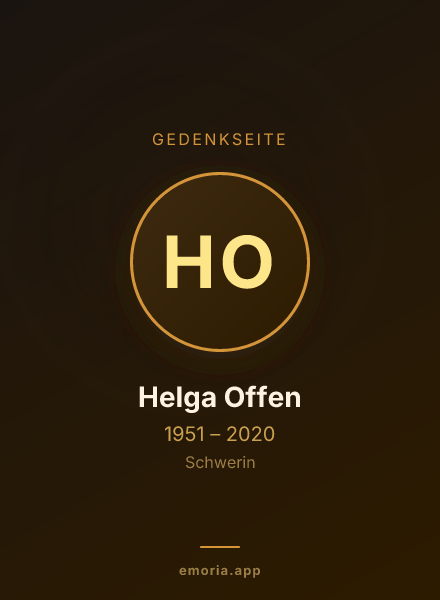 Gedenkportrait von Helga Offen