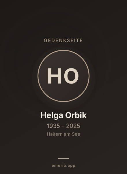 Gedenkportrait von Helga Orbik