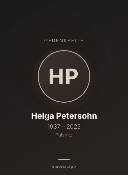Gedenkportrait von Helga Petersohn
