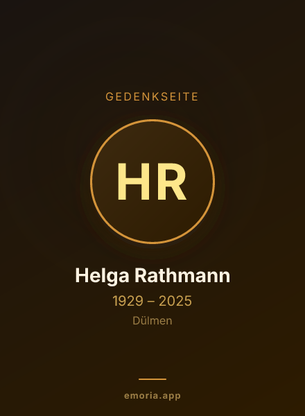 Gedenkportrait von Helga Rathmann