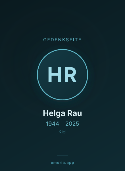 Gedenkportrait von Helga Rau