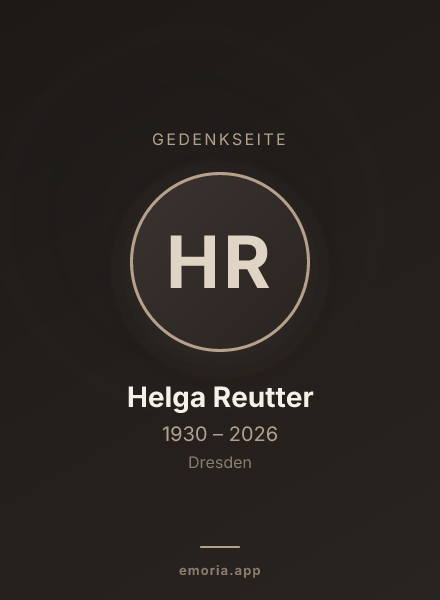 Gedenkportrait von Helga Reutter