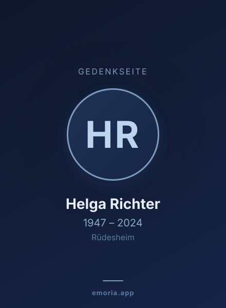 Gedenkportrait von Helga Richter