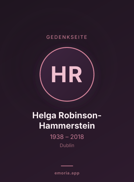 Gedenkportrait von Helga Robinson-Hammerstein
