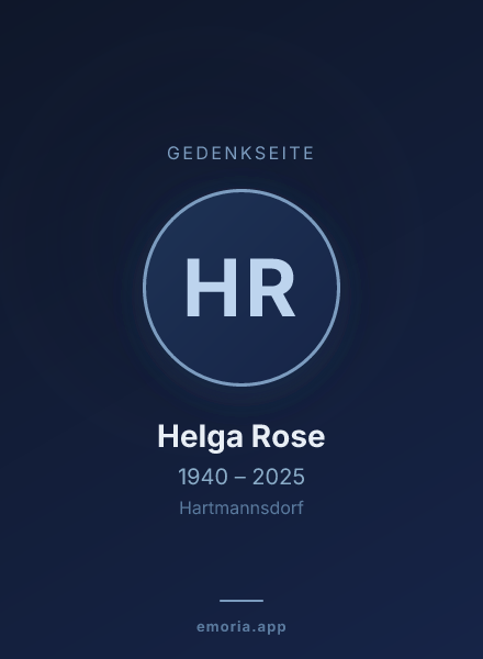 Gedenkportrait von Helga Rose