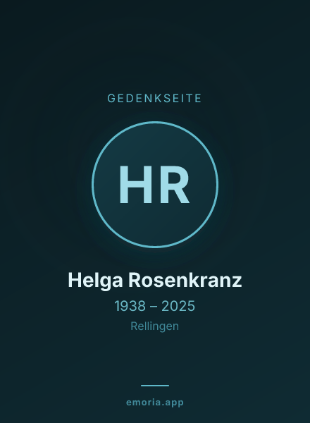 Gedenkportrait von Helga Rosenkranz