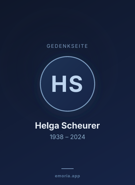 Gedenkportrait von Helga Scheurer