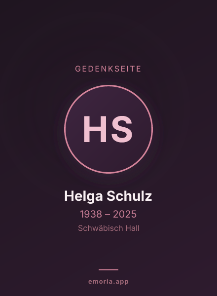 Gedenkportrait von Helga Schulz