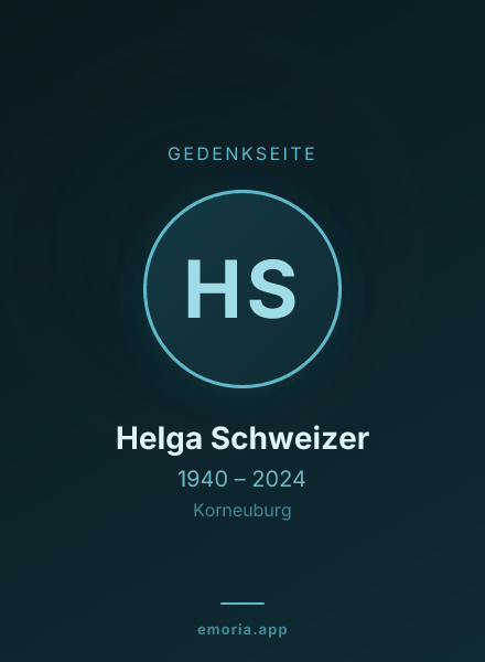 Gedenkportrait von Helga Schweizer
