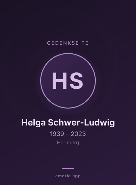 Gedenkportrait von Helga Schwer-Ludwig