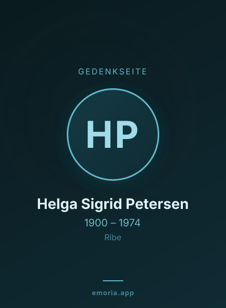 Gedenkportrait von Helga Sigrid Petersen