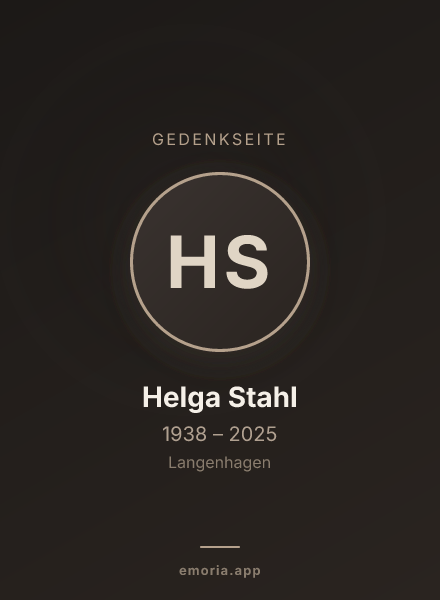 Gedenkportrait von Helga Stahl