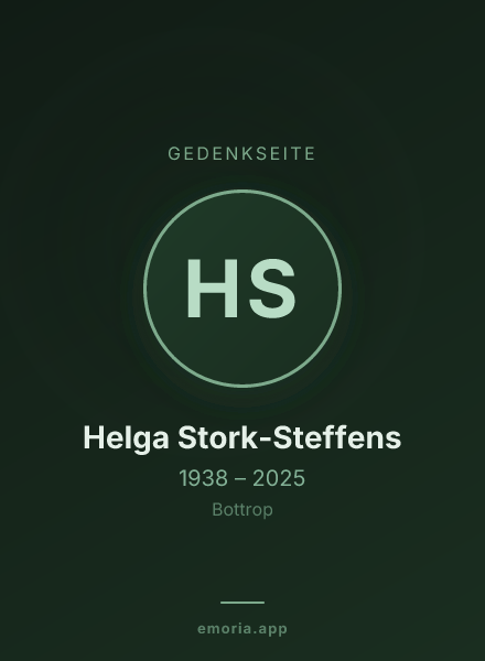 Gedenkportrait von Helga Stork-Steffens