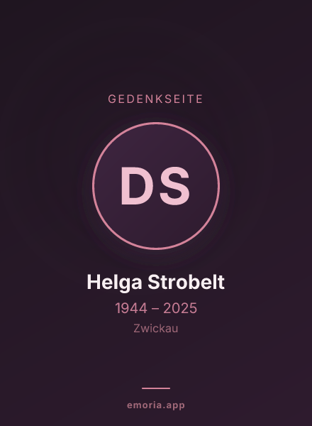 Gedenkportrait von Dr. Helga Strobelt