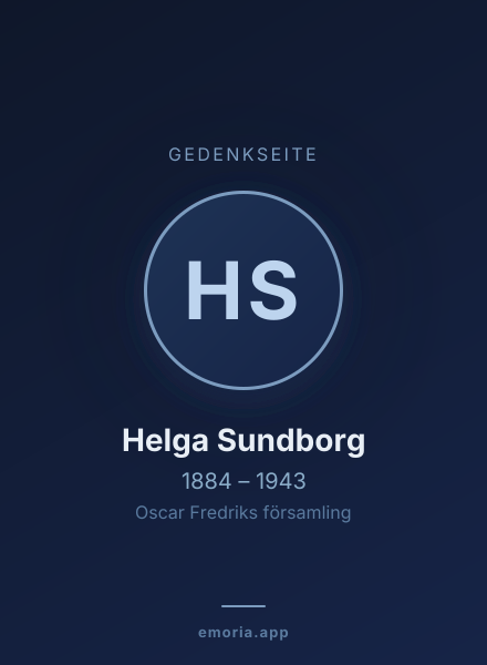 Gedenkportrait von Helga Sundborg