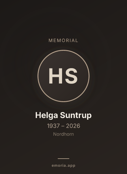 Memorial portrait of Helga Suntrup