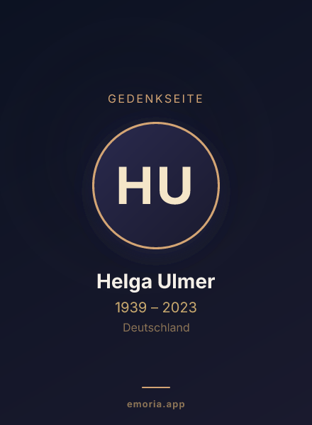 Gedenkportrait von Helga Ulmer