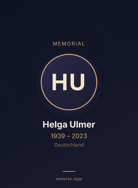 Memorial portrait of Helga Ulmer