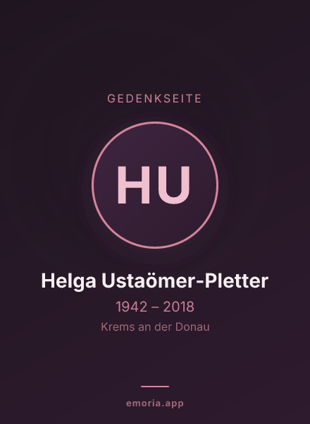 Gedenkportrait von Helga Ustaömer-Pletter