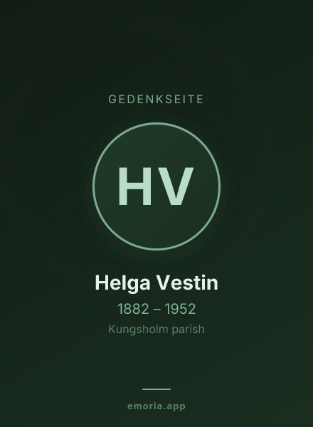 Gedenkportrait von Helga Vestin