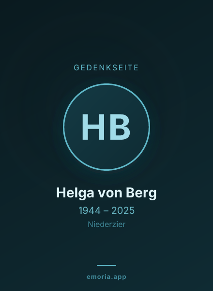 Gedenkportrait von Helga von Berg