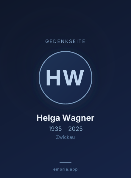 Gedenkportrait von Helga Wagner