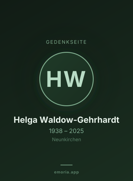 Gedenkportrait von Helga Waldow-Gehrhardt