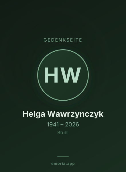 Gedenkportrait von Helga Wawrzynczyk