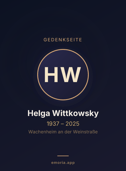Gedenkportrait von Helga Wittkowsky