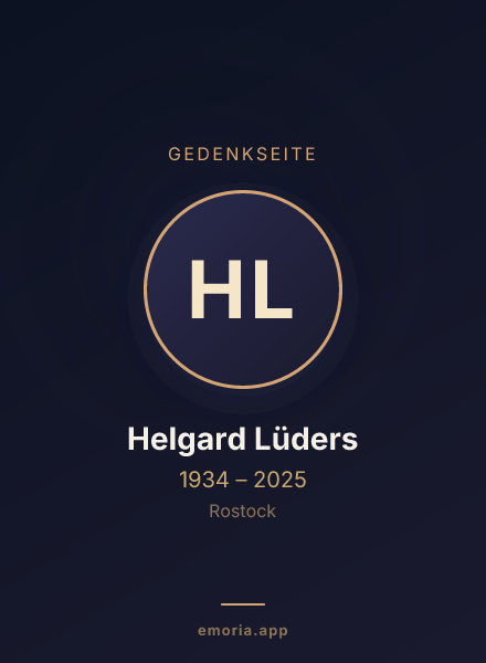 Gedenkportrait von Helgard Lüders
