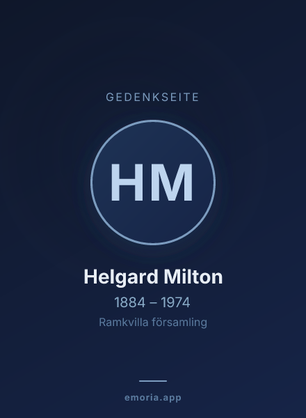 Gedenkportrait von Helgard Milton