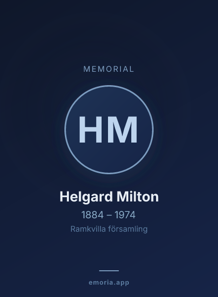 Memorial portrait of Helgard Milton