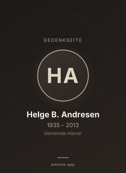Gedenkportrait von Helge B. Andresen