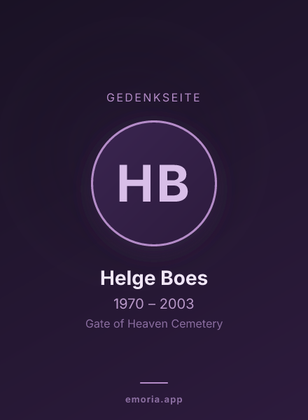 Gedenkportrait von Helge Boes