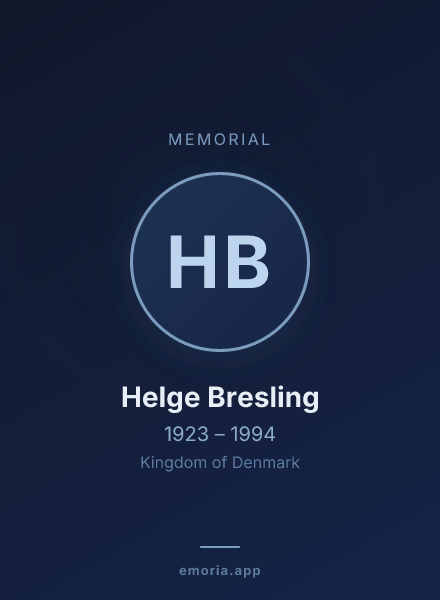 Memorial portrait of Helge Bresling