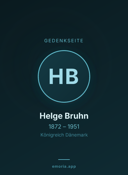 Gedenkportrait von Helge Bruhn